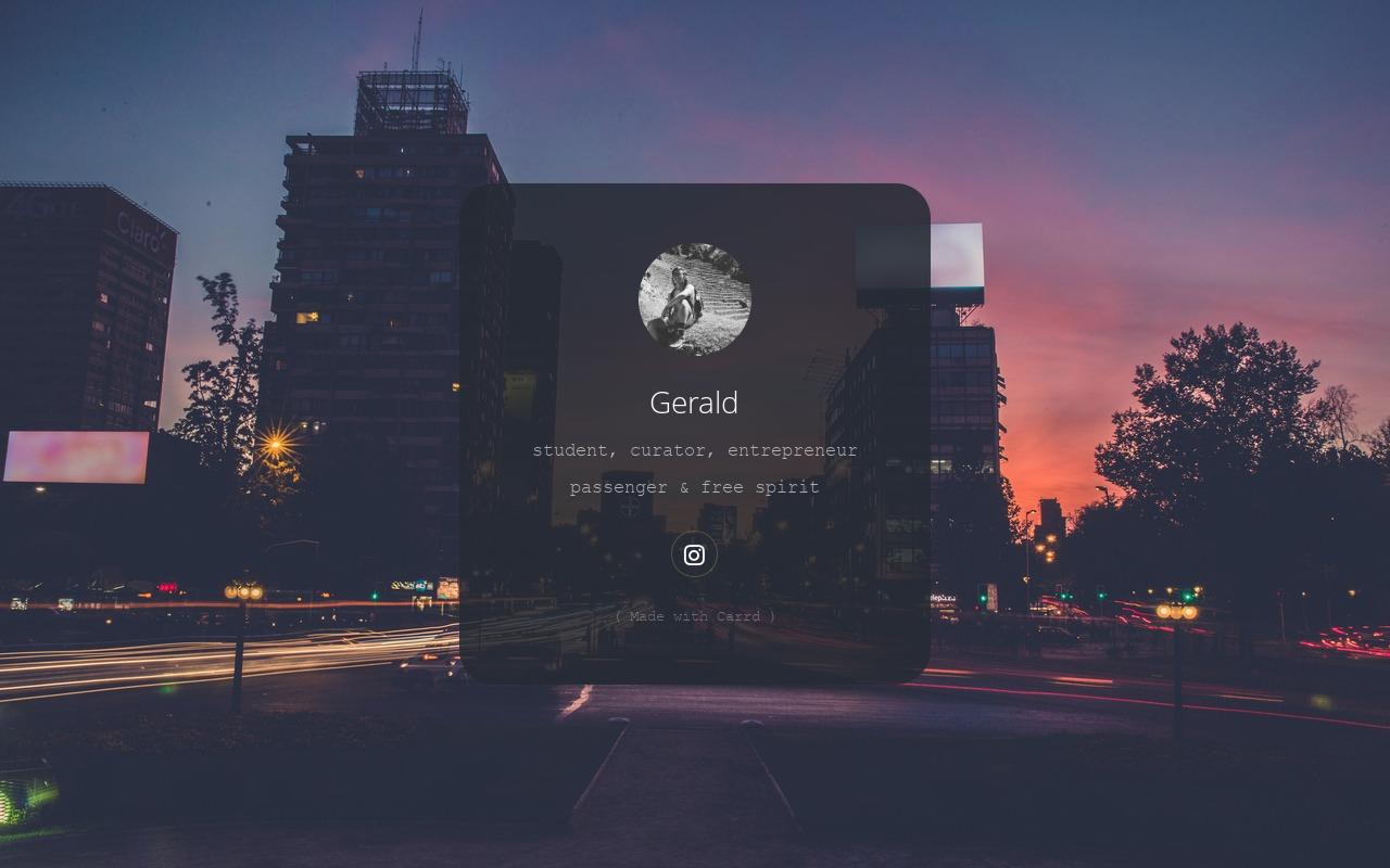 Carrd profile picture for @gerald